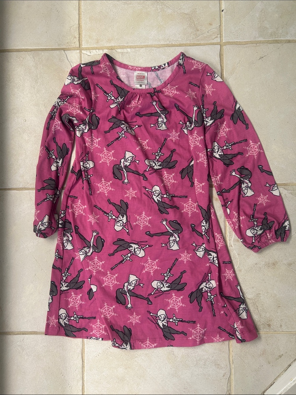 Hanna Andersson Pink Spider Girl Character Long Sleeve Nightgown